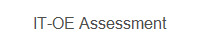 IT-OE Assessment